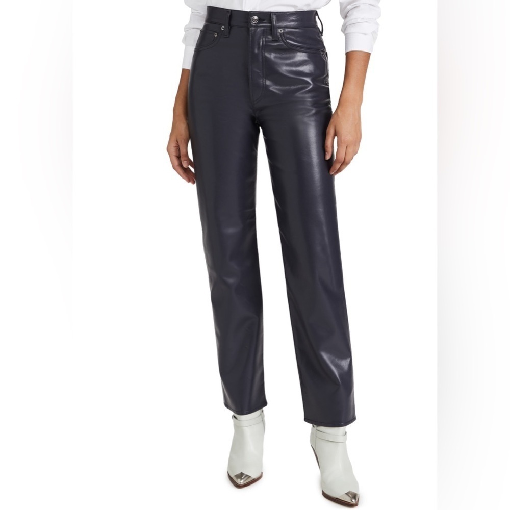 AGOLDE ‘90s Pinch Waist Leather Pant in Detox
